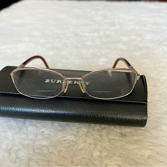Burberry B 1157 1011 Half rim Gold metal brown plastic Eyeglass’s Frame main image 12